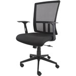 VISIONCHART MEET TASK CHAIR MEDIUM MESH BACK ARMS BLACK