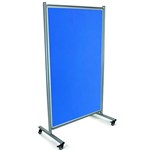 VISIONCHART MODULO MOBILE SCREEN DOUBLE SIDED VELOUR FABRIC 1800 X 1000MM BLUE