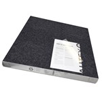 VISIONCHART AUTEX ACOUSTIC FABRIC PEEL N STICK TILES 600 X 600MM CHARCOAL PACK 6