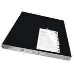 VISIONCHART AUTEX ACOUSTIC FABRIC PEEL N STICK TILES 600 X 600MM NOIR PACK 6