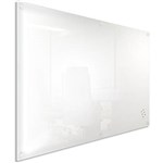 VISIONCHART LUMIERE MAGNETIC GLASSBOARD WITH PEN TRAY 1200 X 600MM WHITE
