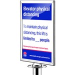 RETRACTA Q SIGN HOLDER A4 STAINLESSCHROME