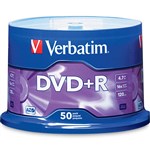 VERBATIM DVDR 47GB 16X SPINDLE SILVER PACK 50