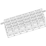 DEFLECTO LITLOC BROCHURE HOLDER WALL DISPLAY 2TIER 24 X A5 CLEAR