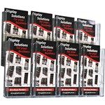 DEFLECTO LITLOC BROCHURE HOLDER WALL DISPLAY 2TIER 8 X DL CLEAR