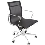 RAPIDLINE WM600 MESH MEETING ROOM CHAIR MEDIUM BACK BLACK
