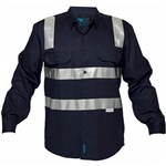 PRIME MOVER MS908 COTTON DRILL SHIRT LONG SLEEVE WITH TAPE OVER SHOULDER