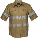 PRIME MOVER MA909 COTTON DRILL SHIRT SHORT SLEEVE WITH TAPE