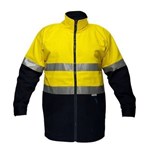 PRIME MOVER MJ998 HIVIS JACKET COTTON DRILL DAYNIGHT ZIP CLOSURE