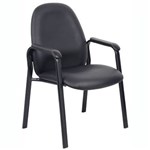 BRONTE VISITORS CHAIR MEDIUM BACK PU BLACK