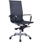 NAPLES EXECUTIVE CHAIR HIGH BACK ALUMINIUM BASE WITH ARMS PU BLACK
