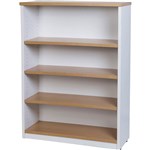 OXLEY BOOKCASE 4 SHELF 900 X 315 X 1200MM OAKWHITE