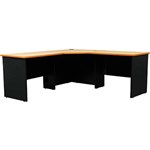 OXLEY CORNER WORKSTATION 1800 X 1800 X 600 X 730MM BEECHIRONSTONE