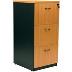 OXLEY FILING CABINET 3 DRAWER 476 X 550 X 1029MM BEECHIRONSTONE