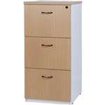 OXLEY FILING CABINET 3 DRAWER 475 X 550 X 1029MM OAKWHITE