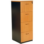 OXLEY FILING CABINET 4 DRAWER 476 X 550 X 1339MM BEECHIRONSTONE