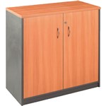 OXLEY STATIONARY CUPBOARD 900 X 900 X 450MM BEECHIRONSTONE