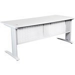 SUMMIT OPEN DESK WITH METAL CLEGS 1500 X 750MM WHITE