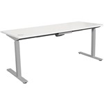 SUMMIT ELECTRIC SIT TO STAND STRAIGHT DESK 1500 X 750MM WHITESILVER