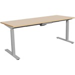 SUMMIT ELECTRIC SIT TO STAND STRAIGHT DESK 1800 X 750MM BEECHSILVER
