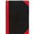 BLACK AND RED NOTEBOOK CASEBOUND FEINT RULED 100 LEAF 180 X 128MM