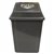 CLEANLINK RUBBISH BIN WITH SWING LID 25 LITRE GREY