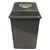 CLEANLINK RUBBISH BIN WITH SWING LID 40 LITRE GREY
