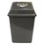 CLEANLINK RUBBISH BIN WITH SWING LID 60 LITRE GREY