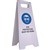 CLEANLINK SAFETY AFRAME SIGN EYE PROTECTION MUST BE WORN 430 X 280 X 620MM WHITE
