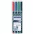 STAEDTLER 313 LUMOCOLOR PERMANENT MARKER BULLET 04MM ASSORTED WALLET 4