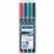 STAEDTLER 314 LUMOCOLOR PERMANENT MARKER BULLET 25MM ASSORTED WALLET 4