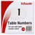 ESSELTE TABLE NUMBERS 110 100MM WHITE PACK 10