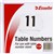 ESSELTE TABLE NUMBERS 1120 100MM WHITE PACK 10