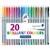 STAEDTLER TRIPLUS 334 FINELINER SUPERFINE PENS 03MM ASSORTED PACK 20