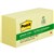 POSTIT 654RP 100 RECYCLED GREENER NOTES 76 X 76MM YELLOW PACK 12