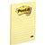 POSTIT 660 LINED NOTES 101 X 152MM YELLOW
