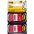 POSTIT 680RD2 FLAGS RED TWIN PACK 100