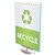 DEFLECTO SIGN HOLDER ROTATING DOUBLE SIDED PORTRAIT A5 CLEARSILVER