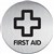 DURABLE PICTOGRAM SIGN FIRST AID 83MM STAINLESS STEEL