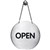 DURABLE PICTOGRAM SIGN OPENCLOSED WITH CHAIN 130MM STAINLESS STEEL