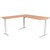 CONSET 50143 ELECTRIC HEIGHT ADJUSTABLE LSHAPED DESK 1800 X 800MM  1800 X 600MM BEECHWHITE