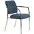 BURO LINDIS VISITOR CHAIR 4LEG BASE UPHOLSTERED BACK ARMS JETT FABRIC DARK BLUE