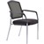 BURO LINDIS VISITOR CHAIR 4LEG BASE MESH BACK ELASTIC III FABRIC ARMS BLACK