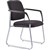 BURO LINDIS VISITOR CHAIR SLED BASE UPHOLSTERED BACK ARMS DILLON PU BLACK
