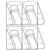DEFLECTO BROCHURE HOLDER STAIRSTEP DISPLAY PANEL 4 X A4 CLEAR