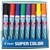 PILOT SCAB SUPER COLOUR PERMANENT MARKER CHISEL 40MM ASSORTED PACK 8