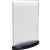 DEFLECTO SIGN HOLDER OVAL BASE DOUBLE SIDED PORTRAIT A4 CLEARSMOKE