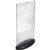DEFLECTO SIGN HOLDER OVAL BASE DOUBLE SIDED PORTRAIT DL CLEARSMOKE