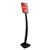 DEFLECTO CONTEMPORARY DISPLAY FLOOR STAND A4 BLACK