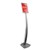 DEFLECTO CONTEMPORARY DISPLAY FLOOR STAND A4 SILVER